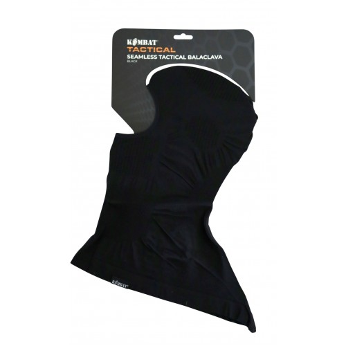 Seamless Tactical Balaclava - Black, Stay covered and comfortable with the Seamless Tactical Balaclava in black, designed for performance and all-day wear